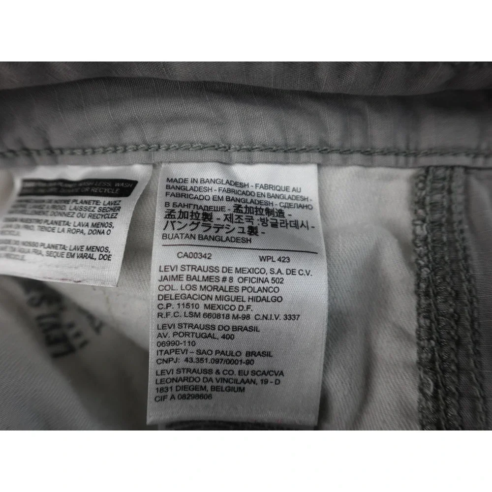 Levi's Cargo Shorts Mens W33 Grey Good Ripstop Utility Multi-Pocket 23251-0052‎